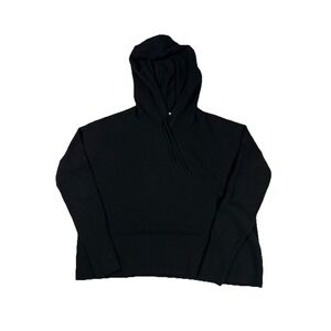 Everlane Cashmere Tight Knit Black Hoodie Size XXS Soft Casual Petite